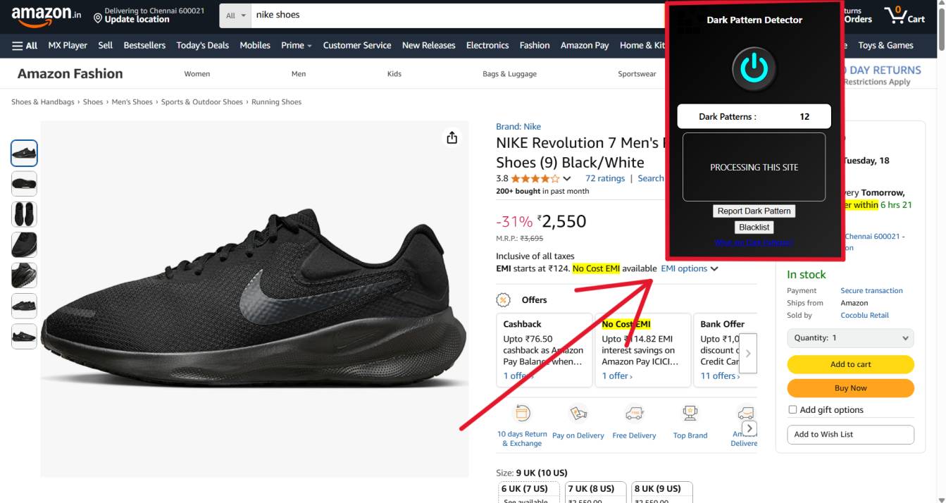 Dark Pattern Buster Chrome Extension
